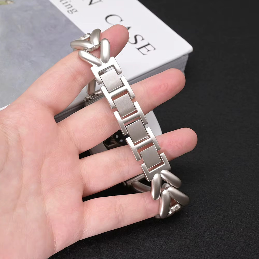 CAOWTAN Uhrenarmband Edelstahl, Silber, Damen - Bild 2