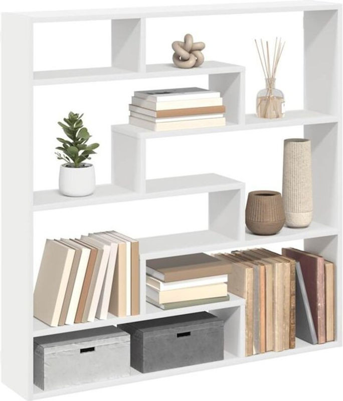 vidaxl Wandregal aus Holzwerkstoff in Weiß mit minimalistischem Design zur Wandmontage - Bild 1