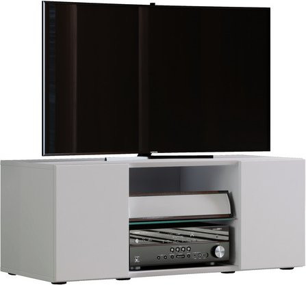 VCM Lowboard Lowina in Weiss mit Holzstruktur-Nachbildung, B/T/H: 95 x 36 x 40 cm - Bild 1
