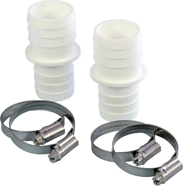 Summer Fun Schlauchverbinder aus Kunststoff von 32 mm auf 38 mm, 2er Pack inklusive 4 Schlauchklemmen - Bild 1