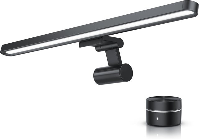 CSL LED Monitorlampe Screenbar in Schwarz mit Fernbedienung, 8W, 3 Lichtfarben und einstellbarer Helligkeit - Bild 1