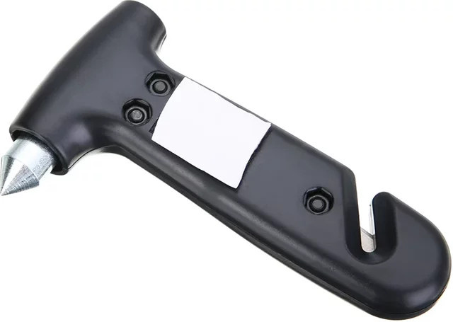 FATCOOL Mini Notfall Auto Hammer mit Sicherheitsgurt Cutter und Fenster Breaker in Schwarz - Bild 1