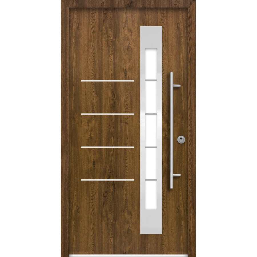 Splendoor Thermospace Sicherheits-Haustür Berlin Prime RC2 in Nussbaum mit Glaseinsatz, Farbe: Braun, B/H: 100 x 210 cm - Bild 2