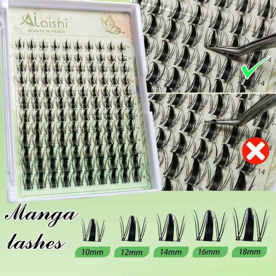 AILAISHI DIY Cluster Wimpernverlängerung, Faux Nerz Seide, Knotenfrei - Bild 5
