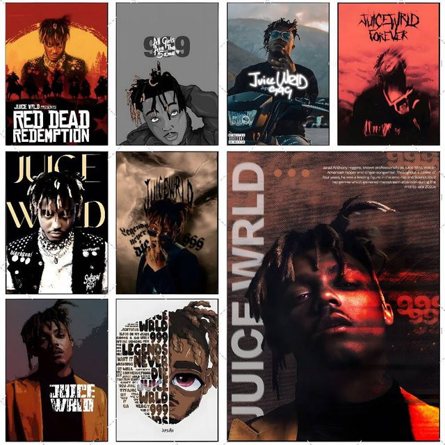 Singer J-Juice Wrld Kunstaufkleber wasserdicht und selbstklebend für deine Heimdekoration - Bild 1