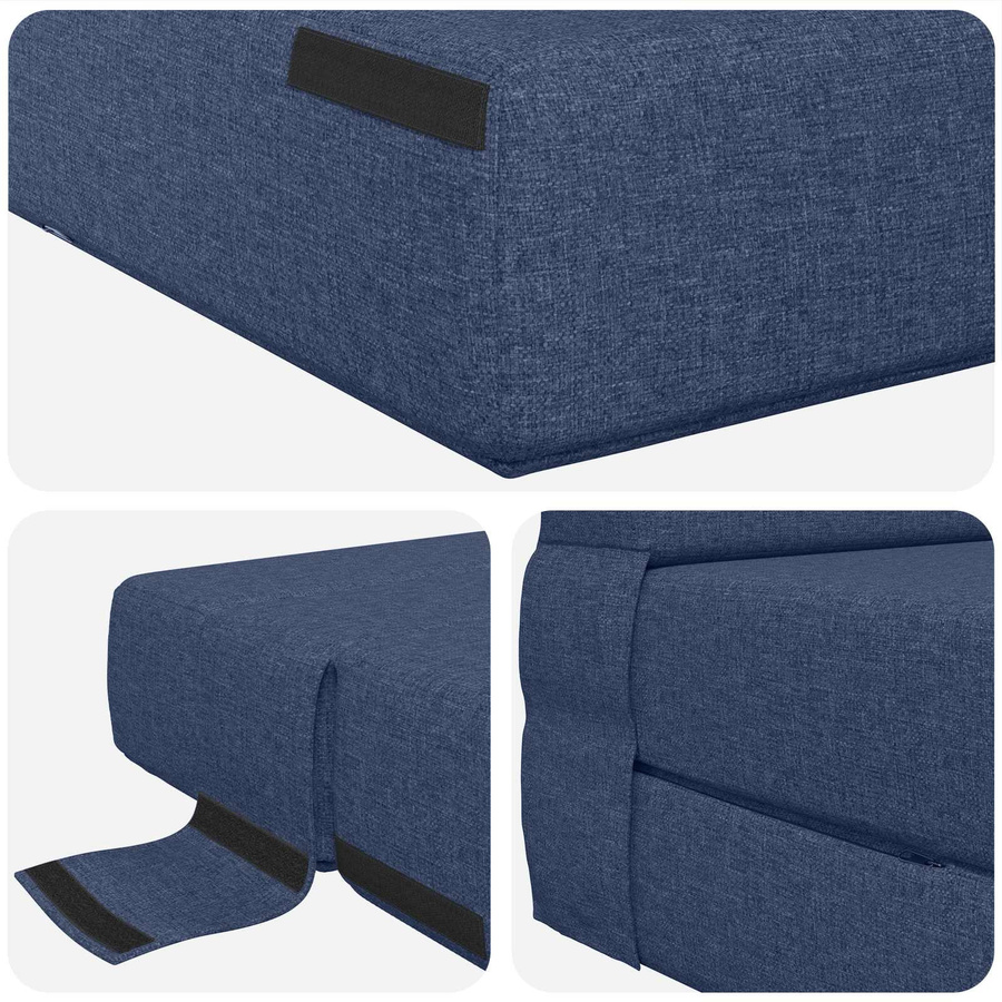 VD Home Furnishing Klappsofa Bett Click-Clack in Blau aus Stoff, B/T/H: 70 x 72 x 60 cm - Bild 6