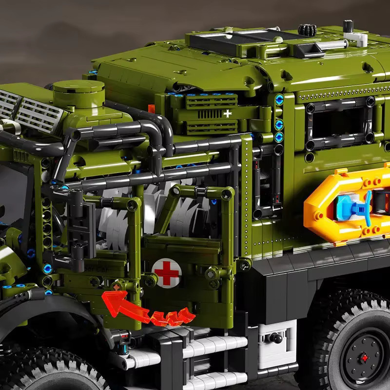 barweer Militärisches Unimog-Rettungsfahrzeug, Baukasten, 3850 Teile - Bild 3