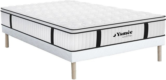 Vente-unique Bettgestell Delice mit Matratze und Lattenrost in Weiß, B/T: 160 x 200 cm - Bild 1