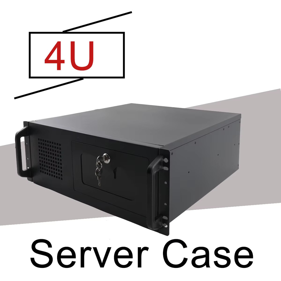 Industrielles 4U Rackmount-Gehäuse für ATX-Mainboards in Schwarz mit 7-Bay 3,5-Zoll-HDD-Speicher, 2x DVD-ROM, 7 PCIe-Steckplätzen, 120-mm-Lüfter und Front-Staubfilter - Bild 5