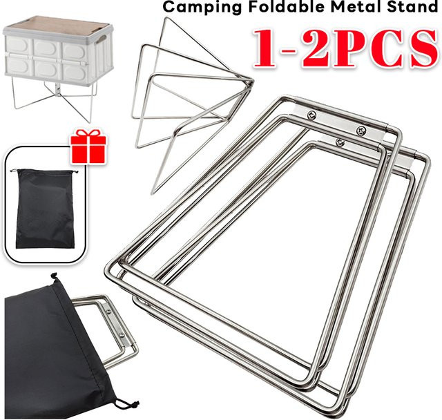 Alloet Camping Kühlbox Standfuß aus Aluminiumlegierung in Silber - Bild 1