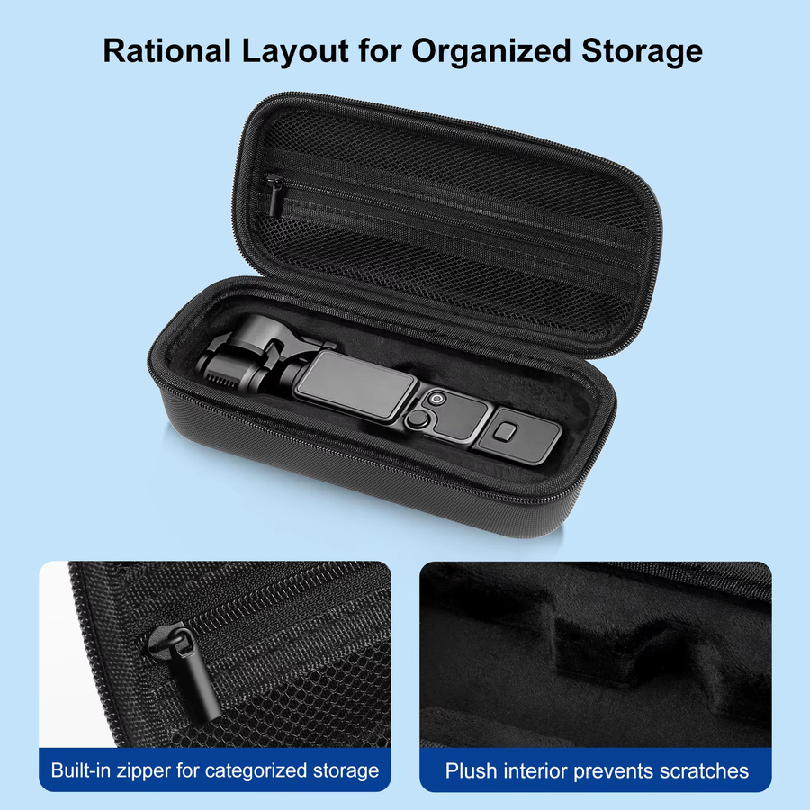 PULUZ Tragetasche für DJI Osmo Pocket 4 Mini Body Bag Aufbewahrungstasche für Zubehör in Schwarz - Bild 4