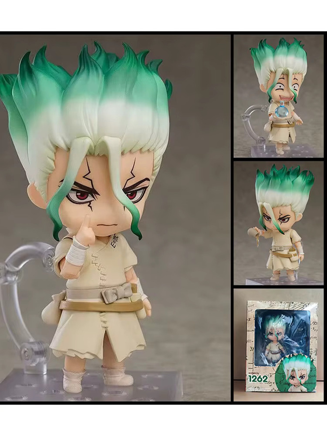 Good Smile Dr. Stone Senku Ishigami Face Swap, bewegliche Anime-Actionfigur - Bild 3