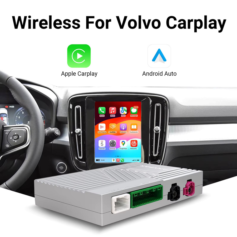 LEXXSON CarPlay und Android Auto Upgrade Kit für Volvo V60 V90 S60 XC40 XC60 XC90 S60 S90 (Modelljahre 2017–2022) mit WLAN-Funktion - Bild 2