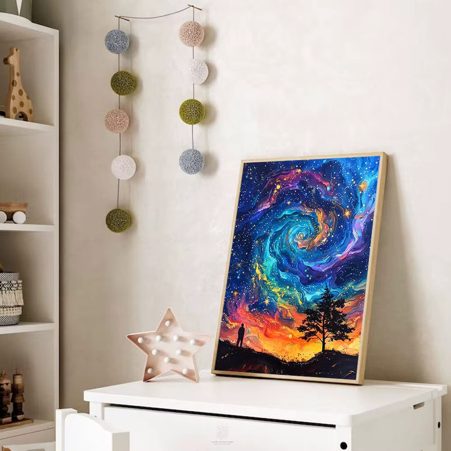 Huacan DIY Diamantmalerei Sternenhimmel Landschaft als Diamantmosaik Komplettset in Multicolour, B/H: 30 x 20 cm - Bild 3