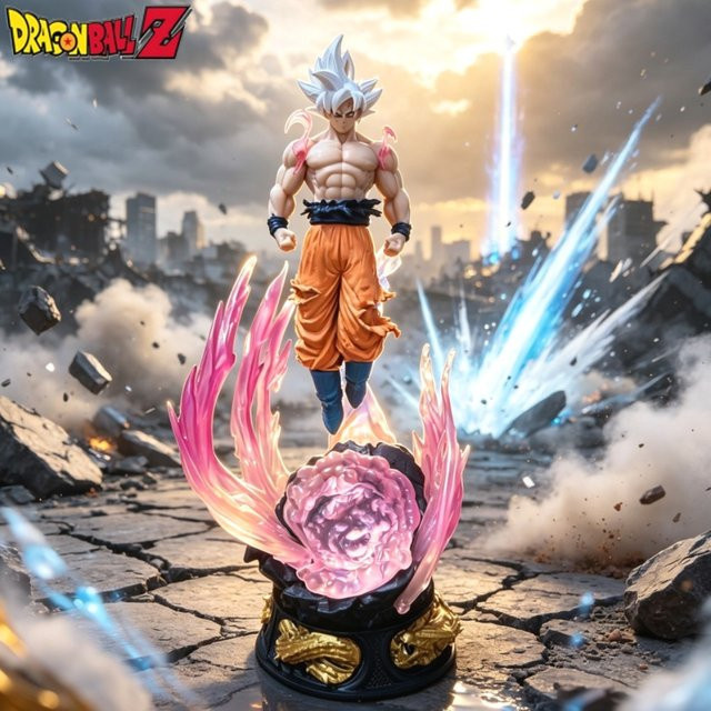 Bandai Dragon Ball Z Ultra Instinct Goku Actionfigur, 25cm, Kunststoff - Bild 1