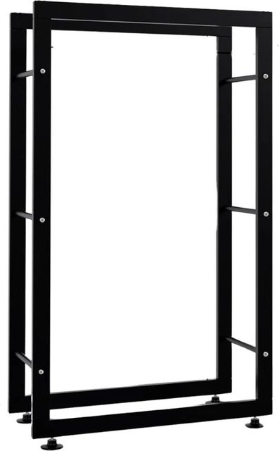 DELUKE Kaminholzregal aus Metall in Schwarz für den Innenbereich B/T/H: 60 x 25 x 100 cm - Bild 1