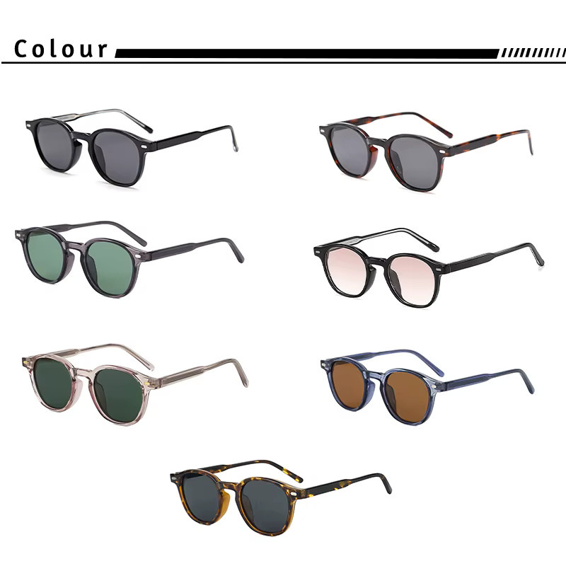 Caterside Sonnenbrille, rund, Vollrand, TR90, polarisiert, Unisex - Bild 4
