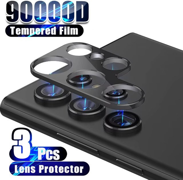3er Set Metall Kamera Schutz für Samsung Galaxy A-Serie A07 A17 A16 A06 A05s A03 A56 5G A55 A54 A53 A36 A35 A34 A33 A26 A25 mit gehärtetem Glas - Bild 1