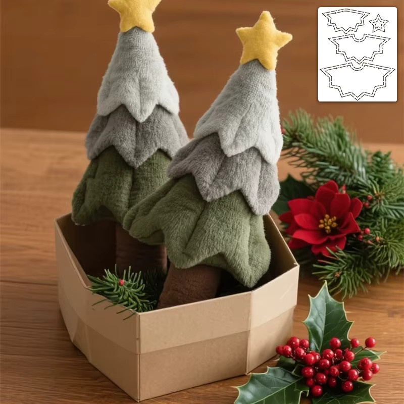 YOMDID Patchwork-Vorlage mit Sternmuster für Weihnachtsbaum-Quilts und DIY-Nähprojekte, B/T: 29,5 x 24,7 cm - Bild 1