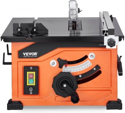 VEVOR Tischkreissäge 1200 W mit 210 mm Sägeblatt, 4800 U/min, Orange - Bild 1