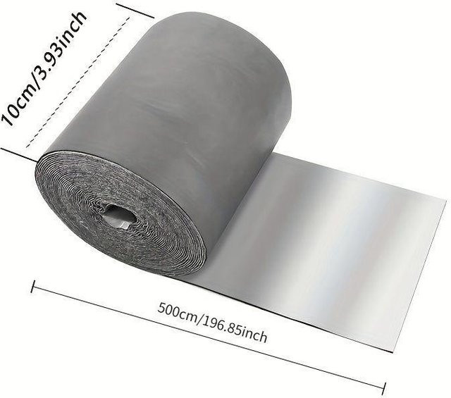 ProTool Haven Selbstklebendes wasserdichtes Reparaturband zur Leck- und Rissreparatur, Grau, Breite: 10 cm, Länge: 5 m - Bild 1
