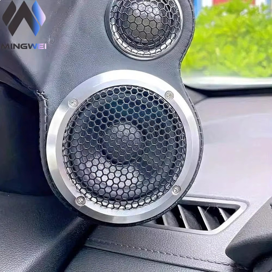 MW Audio Aluminium Auto-Hochtöner-Lautsprechergitterabdeckung aus Vollmetall in Schwarz, 2er-Set für 1,5-6,5 Zoll - Bild 3