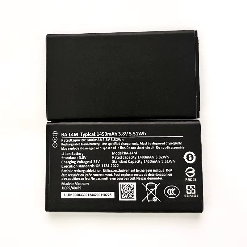 BA L4M Ersatz-Li-Ionen-Akku 3,8 V 1450 mAh für Nokia 3210 4G, NK 220 4G und 235 4G in Schwarz - Bild 3