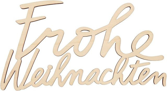 Magnetischer Rico Design Holzschriftzug Frohe Weihnachten in Beige, B: 27,8 cm, H: 20,1 cm - Bild 1