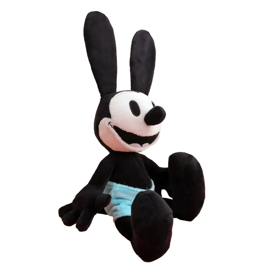 Bandai Disney Oswald das Glückskaninchen Plüschtier, Schwarz - Bild 3
