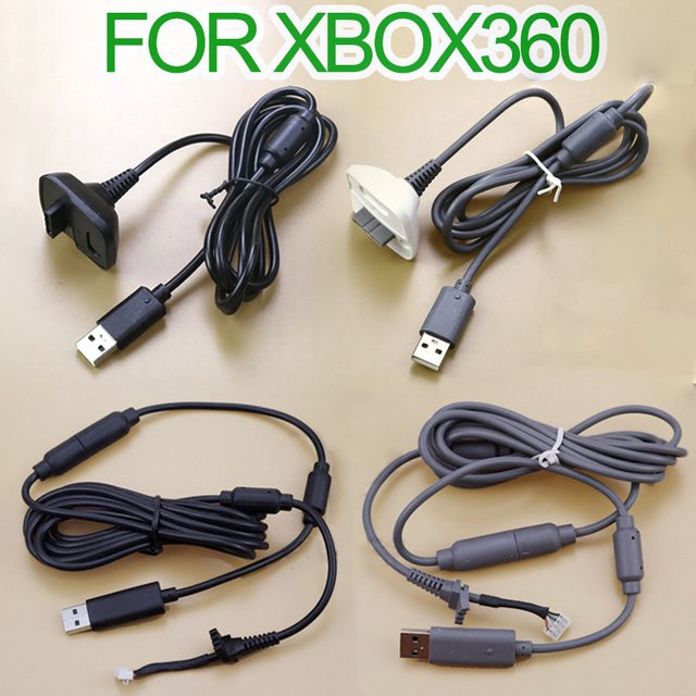 JCD USB-Ladekabel für Xbox 360 Wireless und Wired Controller sowie PC, Breakaway Verlängerungskabel, Schwarz/Grau - Bild 1