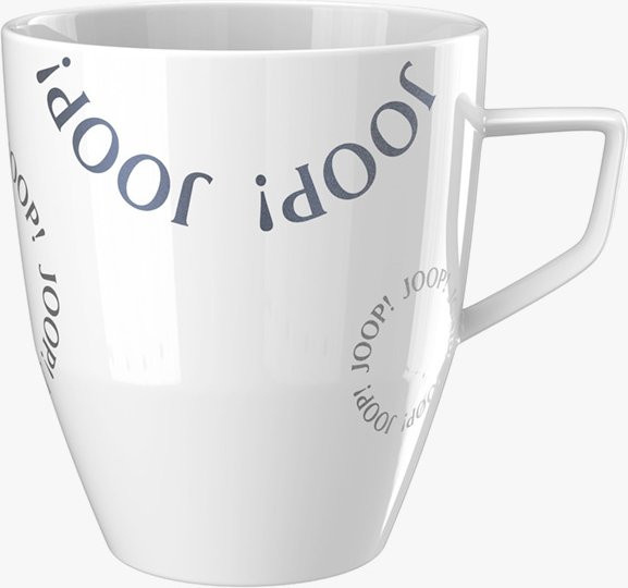 Joop! Dining Glamour Logo Circles Collection Porzellan Becher in Weiß, Blau und Grau - Bild 1