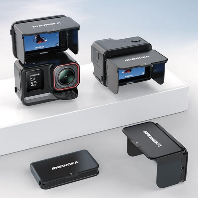 Magnetische Gegenlichtblende für Insta360 Ace Pro und Ace Pro2, faltbare Anti-Reflexions-Blende in Schwarz - Bild 1