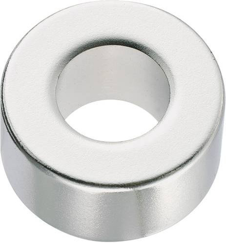 TRU Components Permanent-Magnet Ring N35 in Silber, Durchmesser: 10 mm, Höhe: 2 mm - Bild 1