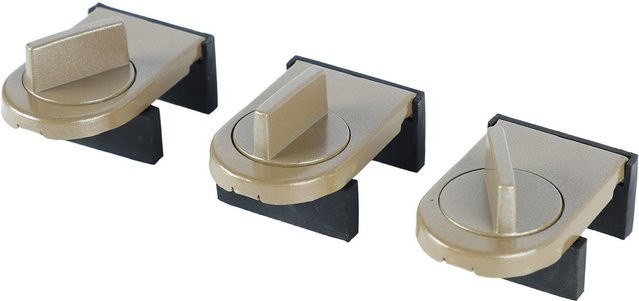 OutsideWorld Schiebefenstersicherungen aus Aluminiumlegierung, 3er-Set, Braun - Bild 1