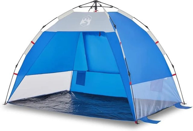 Furnicato Strandzelt Azurblau mit Quick Release System B/T/H: 216 x 152 x 148 cm - Bild 1
