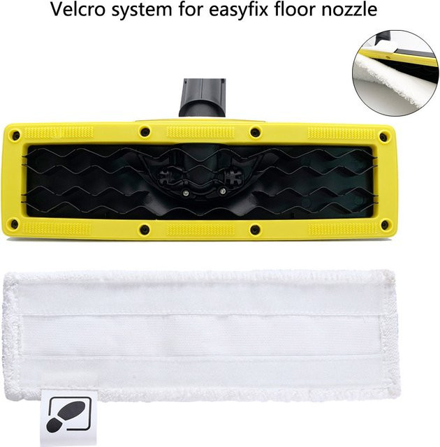 Kärcher Dampfreinigungs-Mopptuch Bodenwischpad in Weiß kompatibel mit Easyfix SC1 SC2 SC3 SC4 SC5 Dampfsaugern B/T/H: 34,5 x 11,5 cm - Bild 1