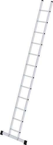 MUNK Günzburger Steigtechnik Aluminium Anlegeleiter mit 12 Sprossen in Silber, Breite: 35 cm, belastbar bis 150 kg - Bild 1