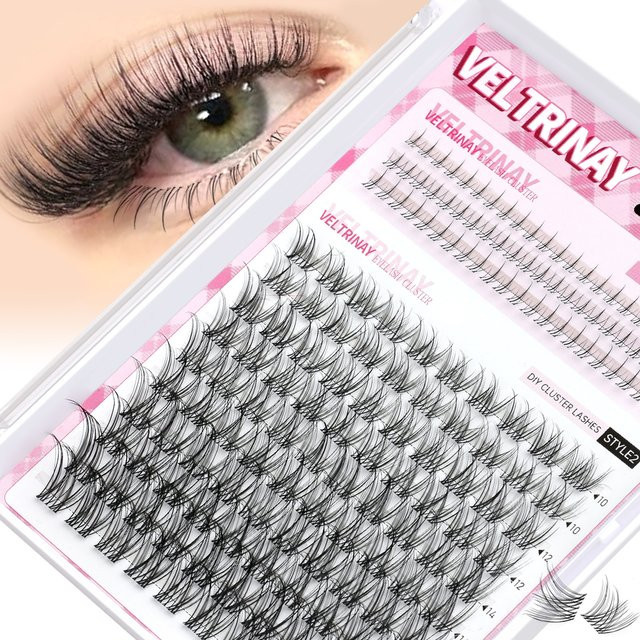 Veltrinay Wimperncluster, natürlich, Unisex - Bild 1
