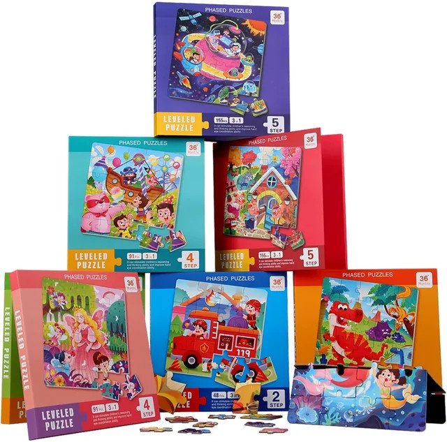 Datgo Magnetische Holz Puzzle Cartoon-Muster, Holz, ab 3 Jahre - Bild 1