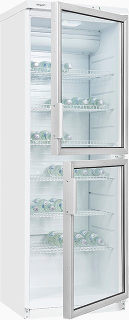 Exquisit Glastürkühlschrank GKS350-2-GT-280D weiß, 320 l, B/H/T: 60 x 173 x 60 cm - Bild 1