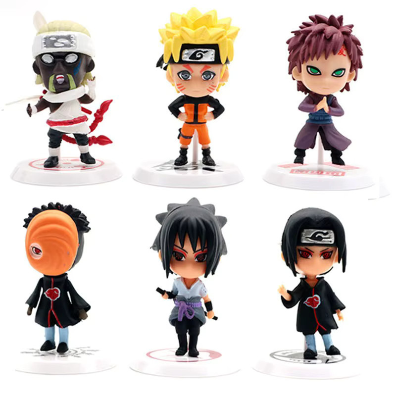 Bandai Naruto Ninja Figuren Set mit Naruto Uzumaki, Kakashi und Sasuke Uchiha in Multicolor, 6 cm hoch - Bild 3