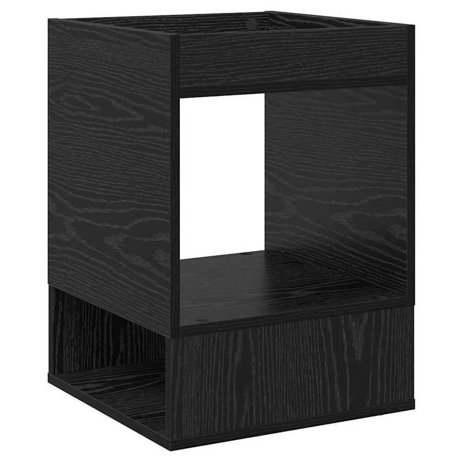 vidaXL Beistelltisch in Schwarz und Eichen-Optik, modern und quadratisch, B/T/H: 40 x 40 x 56 cm - Bild 2