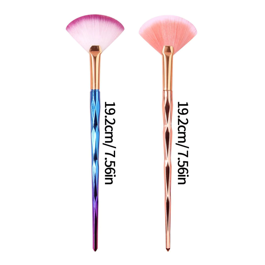 KOSSHOW Highlighter-Pinsel, fächerförmig, blau-goldener Farbverlauf - Bild 2