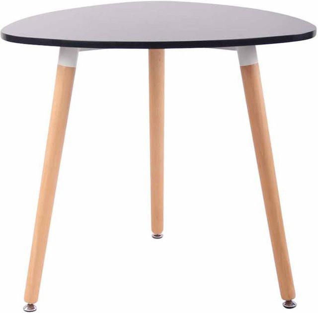 TPFLiving Tisch Awen 80 Natura runder Esstisch in Schwarz mit Buchenoptik Durchmesser: 80 cm - Bild 1