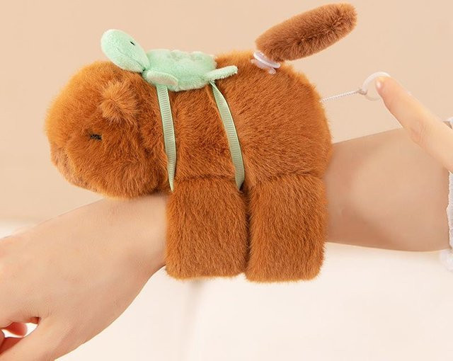 Kapibara Schnappring Puppe, Plüschtier, 15cm - Bild 1