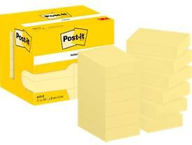 POST-IT Haftnotizen 653 Gelb, 51 x 38 mm, 12 x 100 Blatt - Bild 1