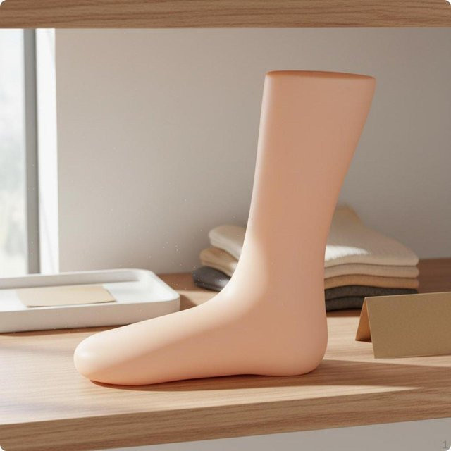 4er-Set HomeVibe Haus PVC Plattfußmodell in Beige für die professionelle Produktfotografie und Display-Befestigung - Bild 1