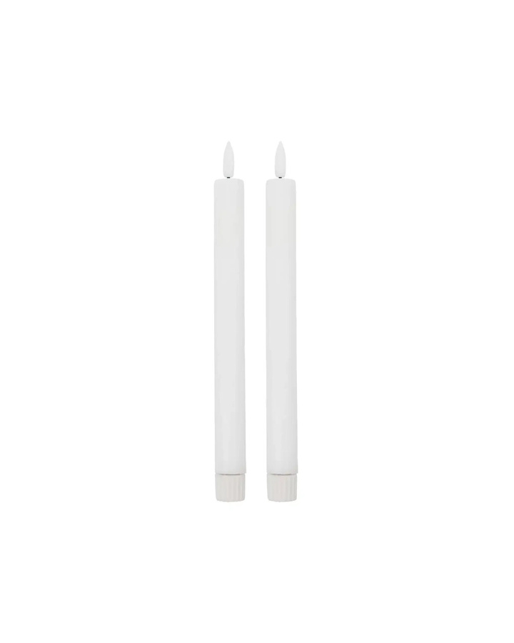 House Doctor LED-Kerzen mit Flicker-Effekt in Weiß, 2er-Set, Höhe: 24,5 cm - Bild 1