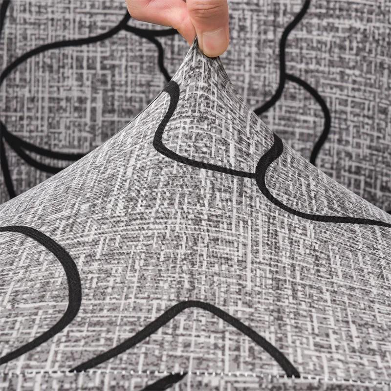 Geometrisch bedruckter Stretch-Sesselbezug aus Polyester in Bunt für Club-Badewannen-Sessel und Einzelsofas - Bild 1