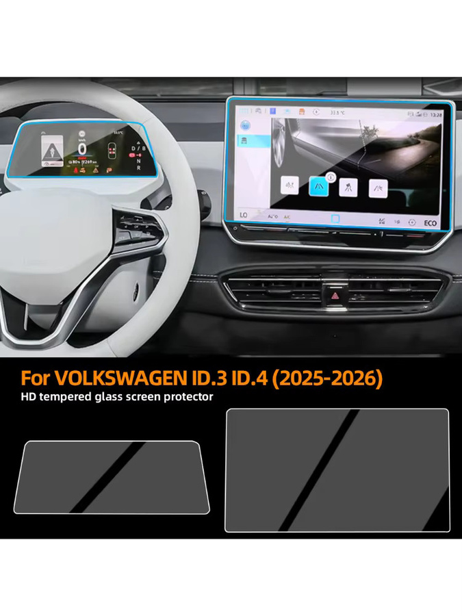 Displayschutzfolie aus gehärtetem Glas für Volkswagen ID.3 und ID.4, transparent, HD-Qualität - Bild 4